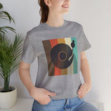 Custom Retro-a-go-go Series Record Color Graphic Unisex Jersey Short Sleeve T-Shirt - POPvault - 15731672417829804476