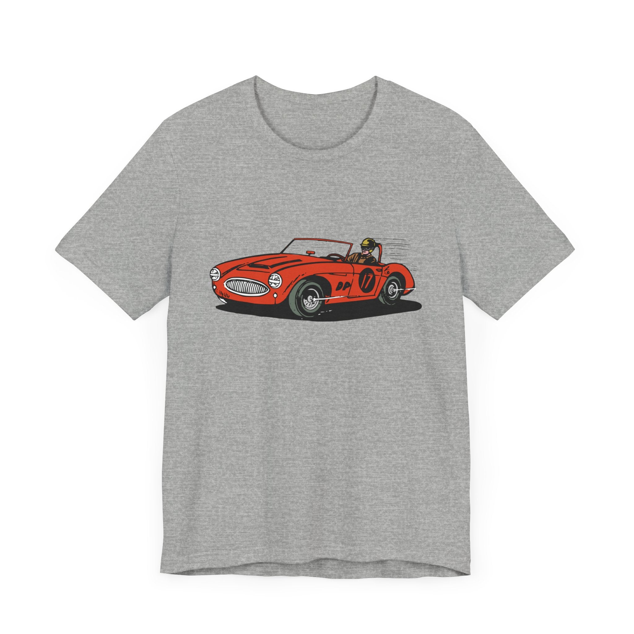 Custom Retro - a - go - go Series Retro Race Car Unisex Jersey Short Sleeve T - Shirt - POPvault