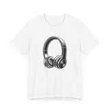 Custom Retro - a - go - go Series Headphones Unisex Jersey Short Sleeve T - Shirt - POPvault
