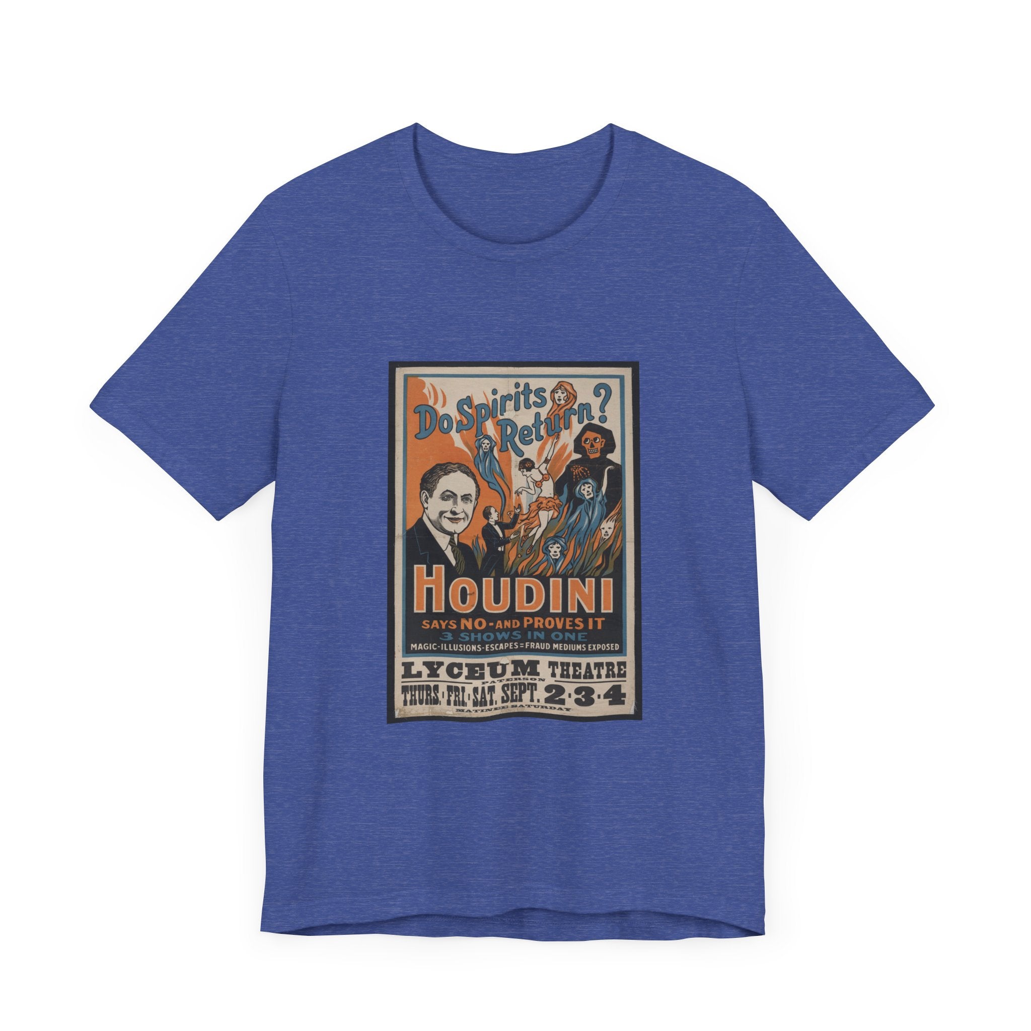 POP Culture Classics Houdini Do Spirits Return Unisex Jersey Short Sleeve T-Shirt