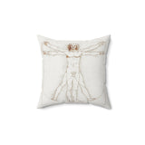 Masters of Art Leonardo da Vinci Vitruvian Man Square Indoor Accent Pillow