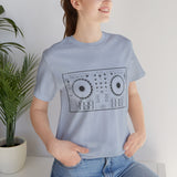 Custom Retro - a - go - go Series DJ Turntables Unisex Jersey Short Sleeve T - Shirt - POPvault