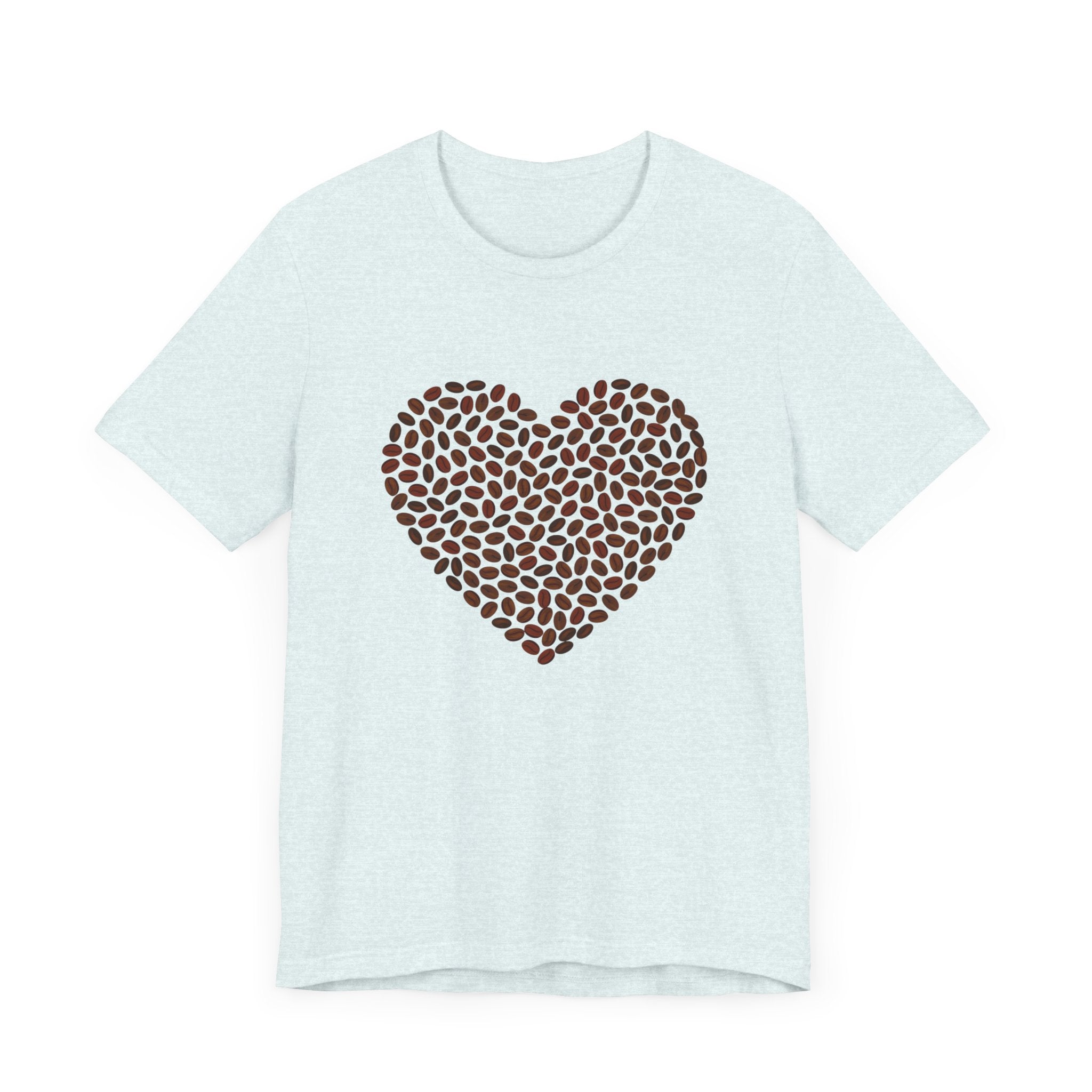 Custom Retro - a - go - go Series Coffee Bean Heart Unisex Jersey Short Sleeve T - Shirt - POPvault