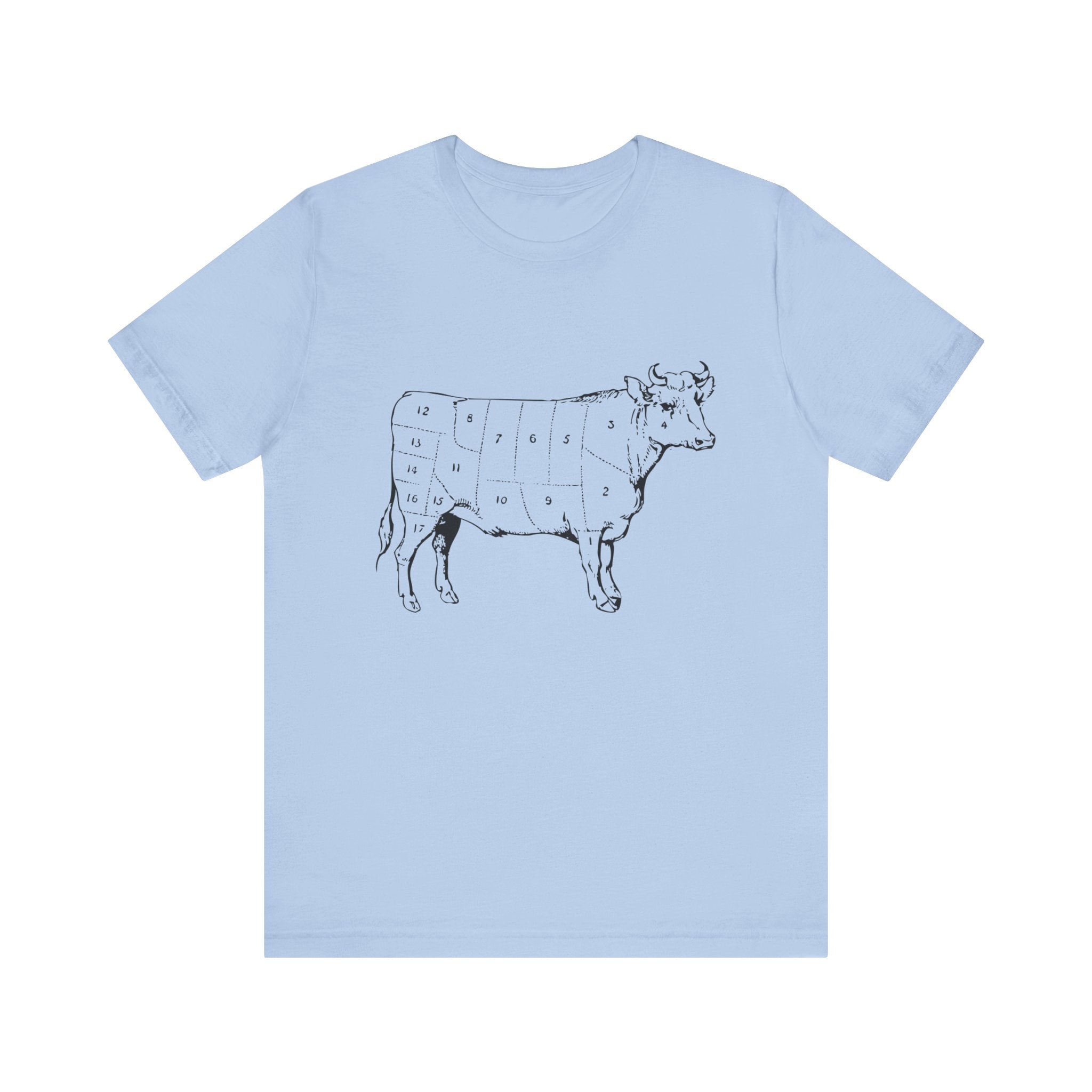 Custom Retro - a - go - go Series Cow Parts Unisex Jersey Short Sleeve T - Shirt - POPvault