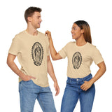 Custom Retro - a - go - go Series Virgin Mary Unisex Jersey Short Sleeve T - Shirt - POPvault