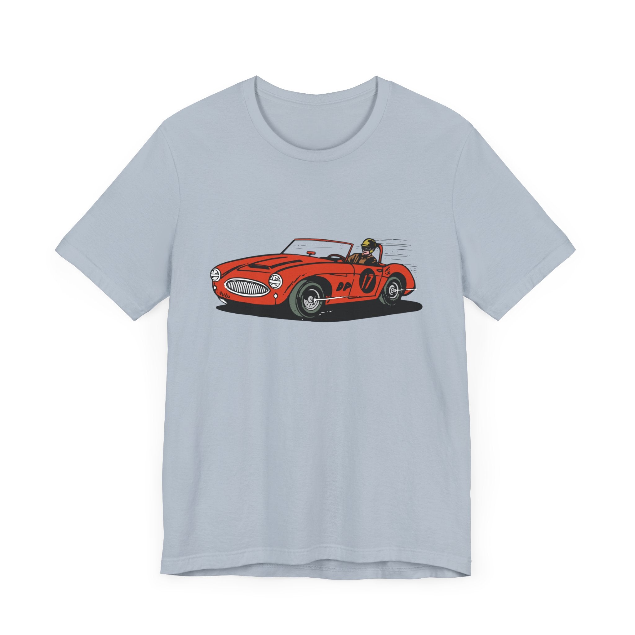 Custom Retro - a - go - go Series Retro Race Car Unisex Jersey Short Sleeve T - Shirt - POPvault