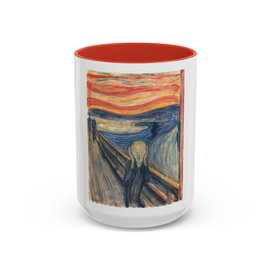 Masters of Art Edvard Munch The Scream Color Accent Coffee Mug (11, 15oz) - Mug