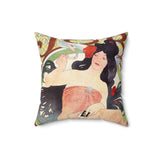Masters of Art Alphonse Mucha Job Square Indoor Accent Pillow