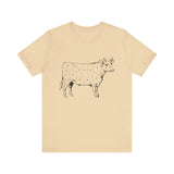 Custom Retro-a-go-go Series Cow Parts Unisex Jersey Short Sleeve T-Shirt - POPvault - 11744179210426021903