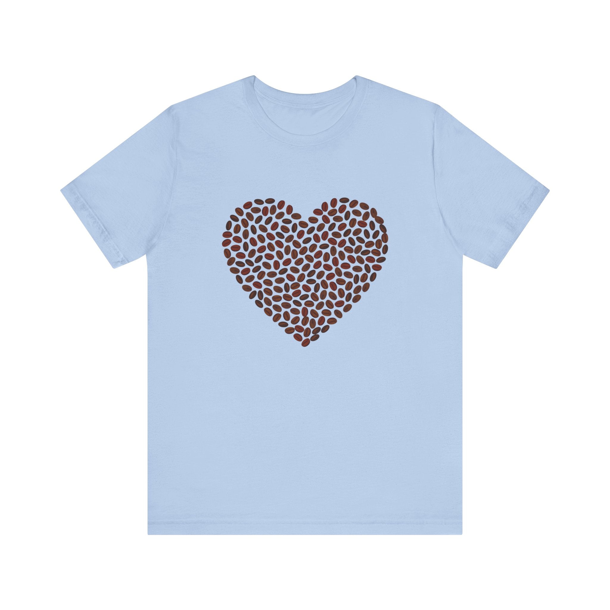 Custom Retro - a - go - go Series Coffee Bean Heart Unisex Jersey Short Sleeve T - Shirt - POPvault