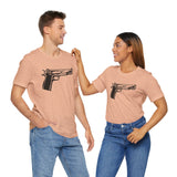 Custom Retro - a - go - go Series Handgun Unisex Jersey Short Sleeve T - Shirt - POPvault