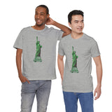 Custom Retro - a - go - go Series Statue of Liberty Unisex Jersey Short Sleeve T - Shirt - POPvault