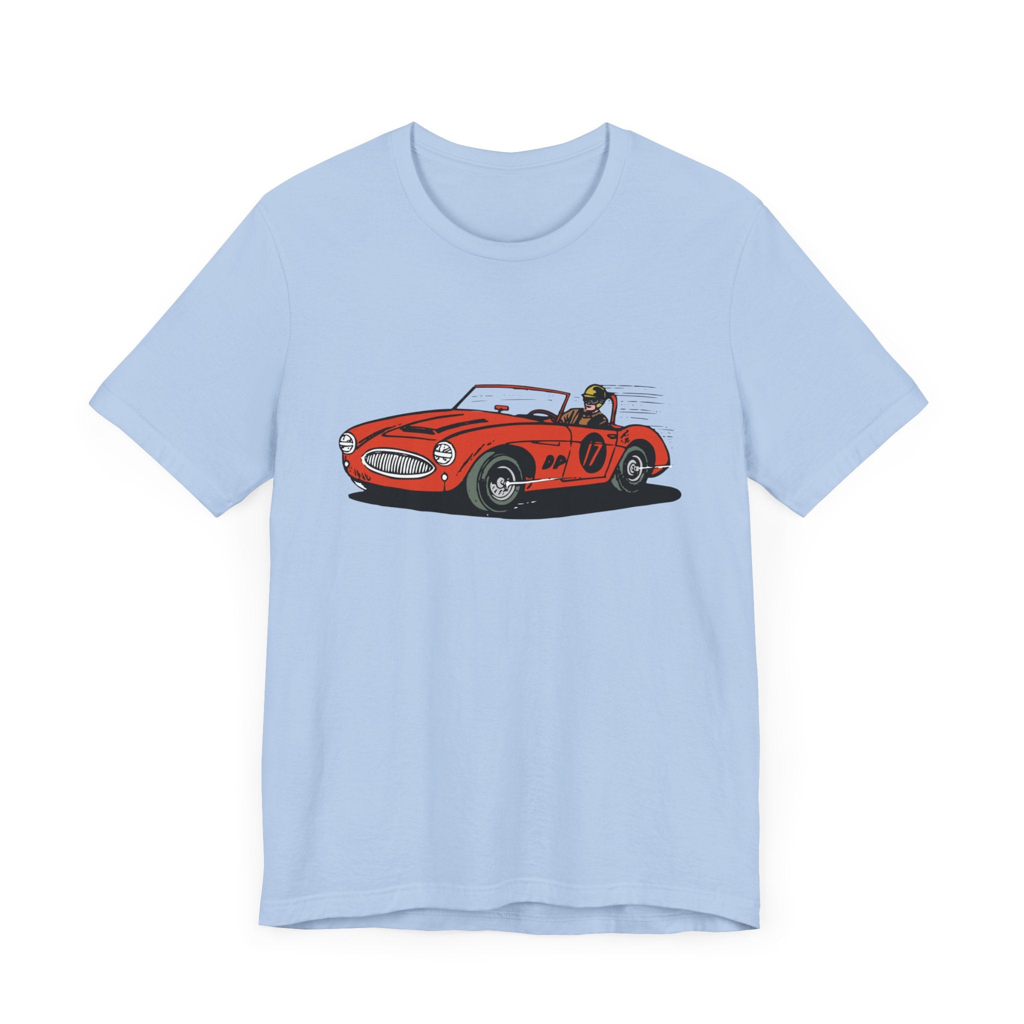 Custom Retro - a - go - go Series Retro Race Car Unisex Jersey Short Sleeve T - Shirt - POPvault