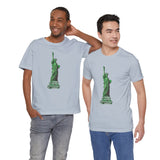 Custom Retro - a - go - go Series Statue of Liberty Unisex Jersey Short Sleeve T - Shirt - POPvault