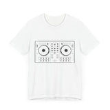 Custom Retro - a - go - go Series DJ Turntables Unisex Jersey Short Sleeve T - Shirt - POPvault