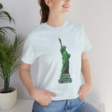 Custom Retro - a - go - go Series Statue of Liberty Unisex Jersey Short Sleeve T - Shirt - POPvault