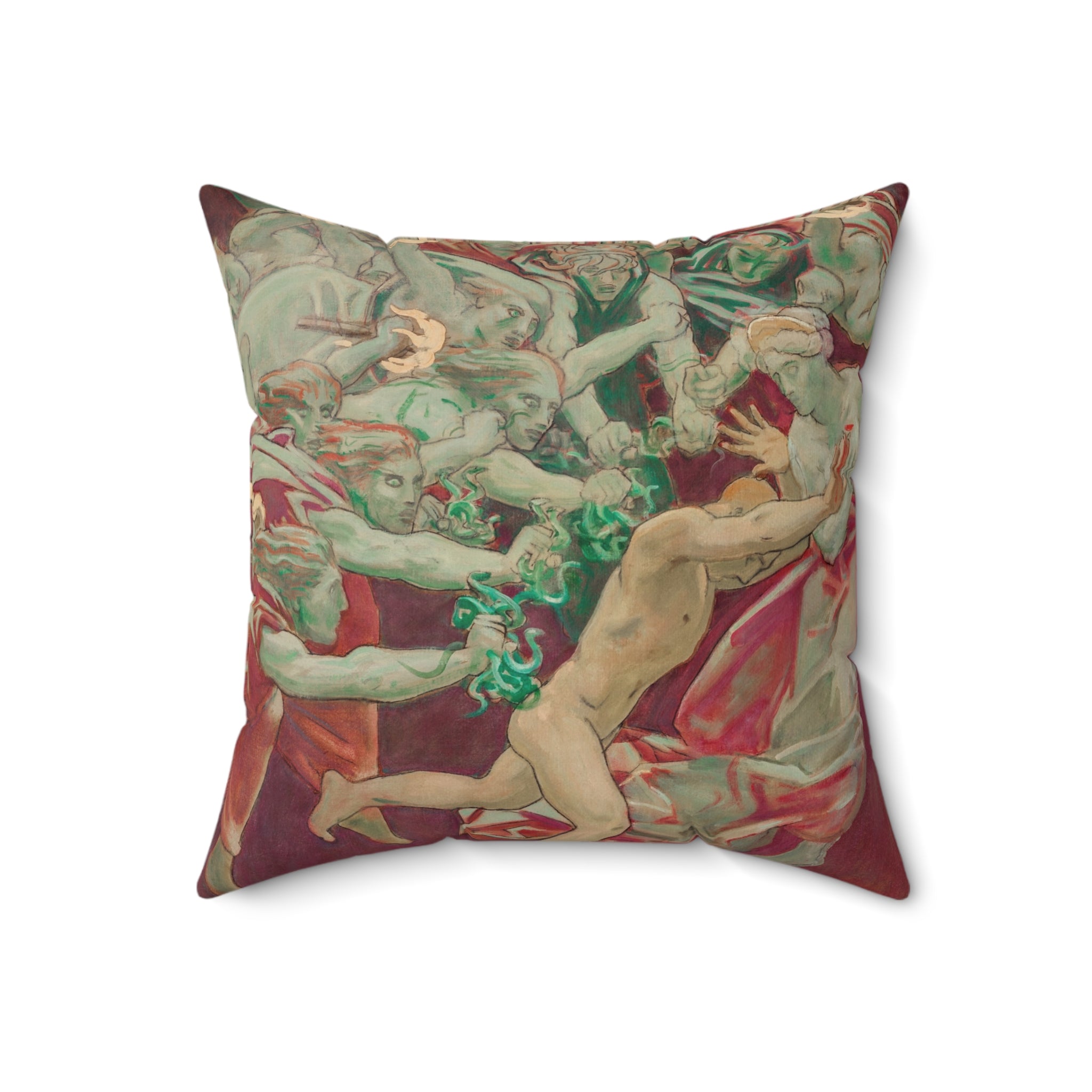 Masters of Art John Singer Sargent Orestes and the Furies Square Indoor Accent Pillow