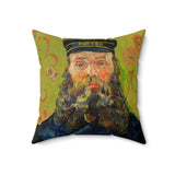Masters of Art Van Gogh The Postman Square Indoor Accent Pillow