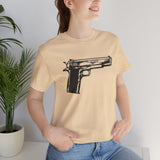 Custom Retro - a - go - go Series Handgun Unisex Jersey Short Sleeve T - Shirt - POPvault