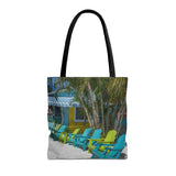 Custom Beach Life Vistas Beach Chairs Tote Bag - POPvault