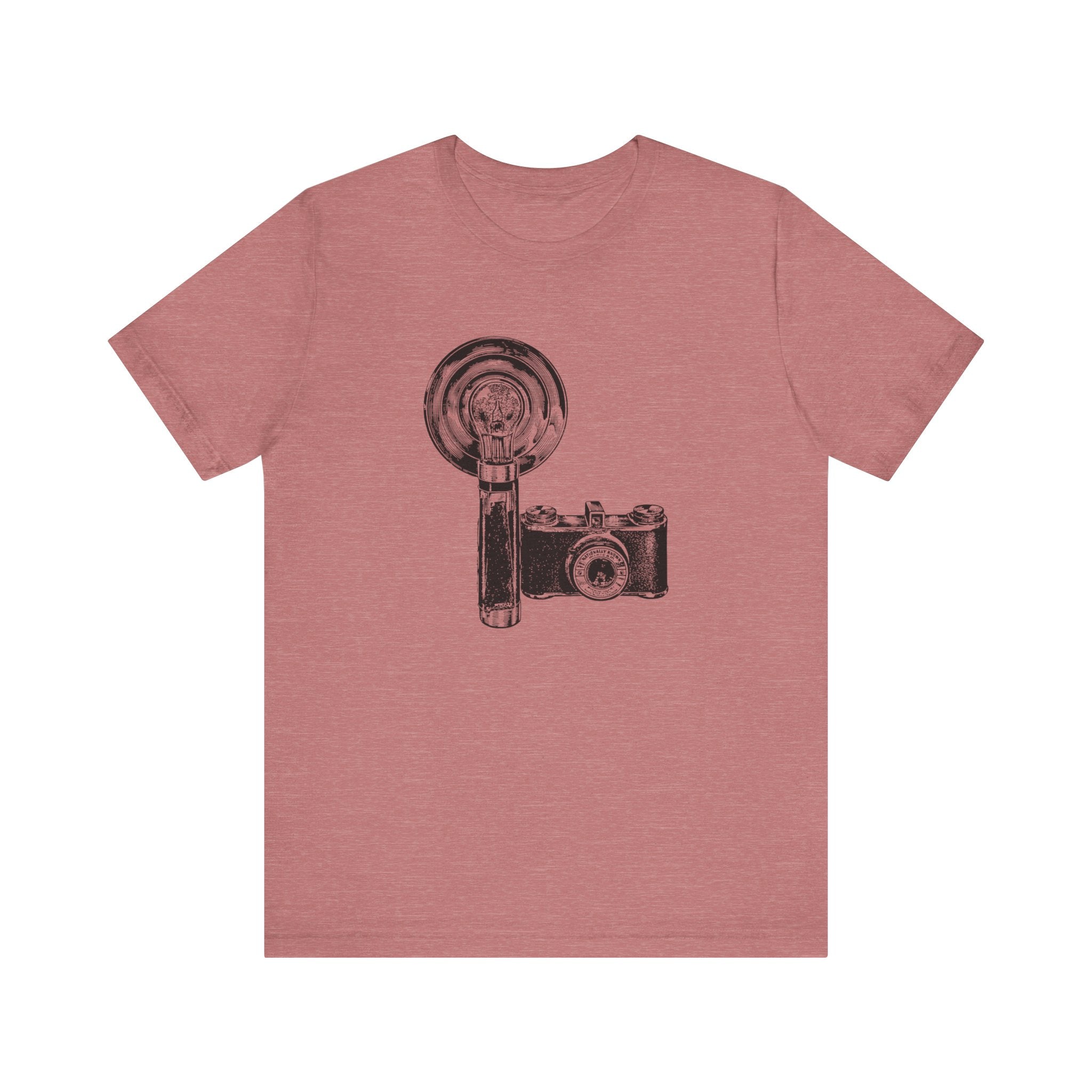 Custom Retro-a-go-go Series Camera & Flash Unisex Jersey Short Sleeve T-Shirt