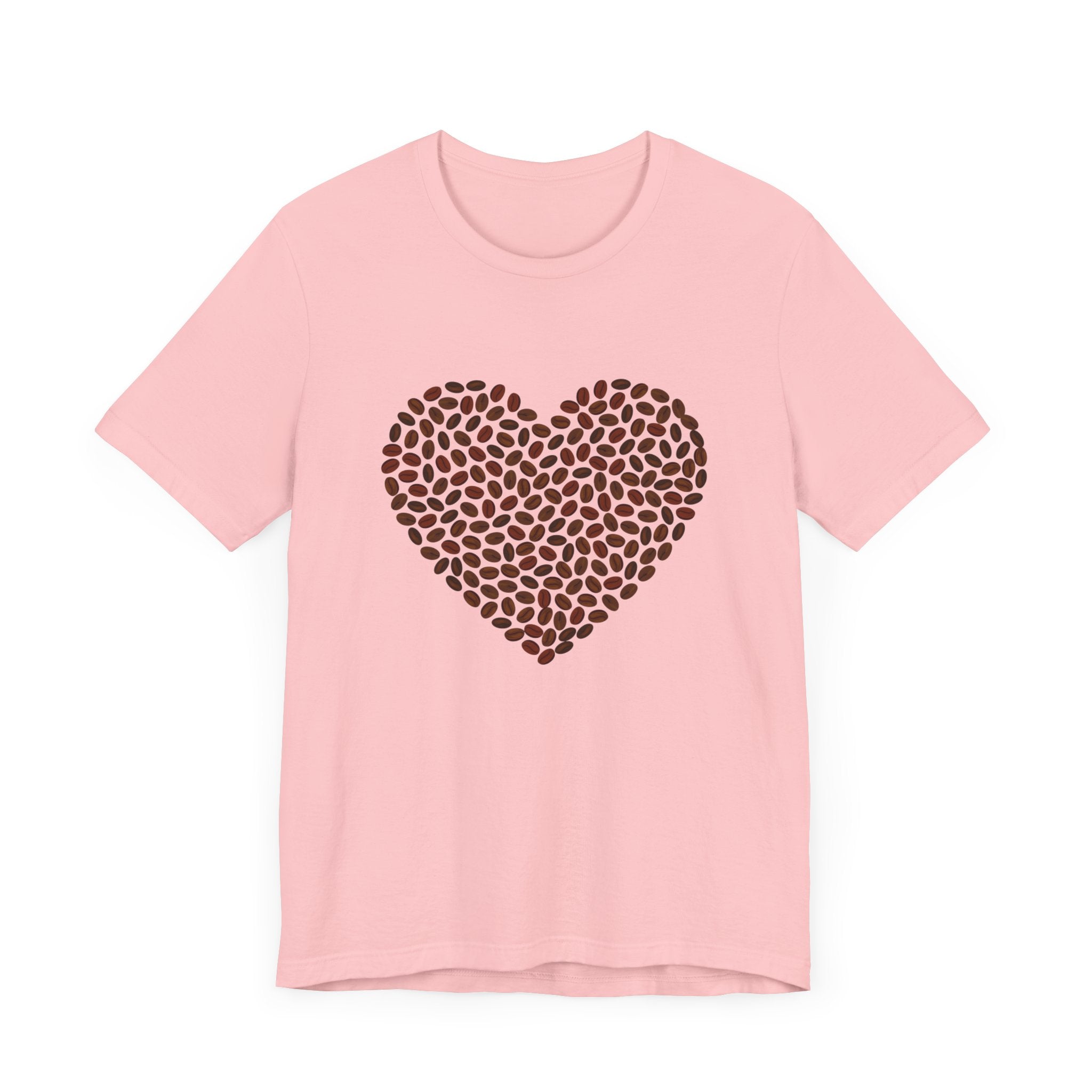 Custom Retro - a - go - go Series Coffee Bean Heart Unisex Jersey Short Sleeve T - Shirt - POPvault