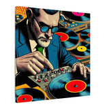 Colorful Pop Art Canvas Print - Sigmund Spinning Unique Wall Decor