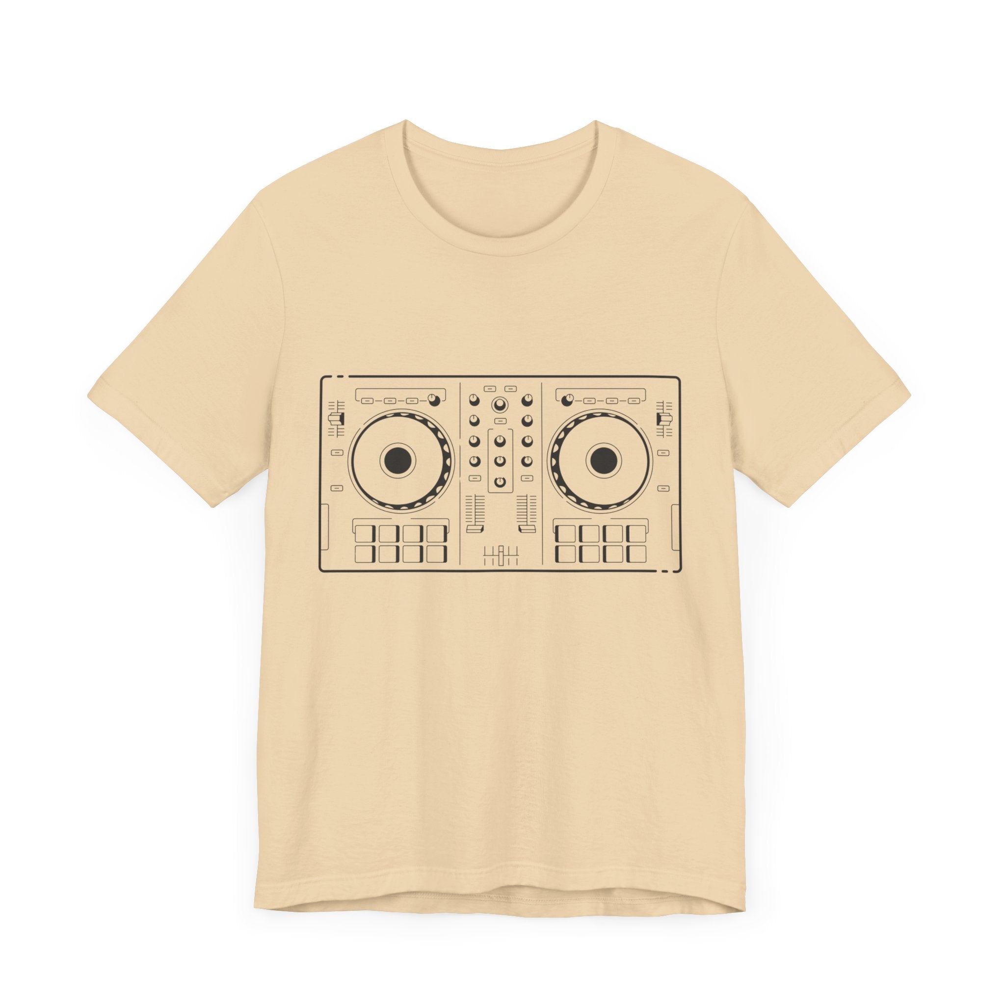 Custom Retro - a - go - go Series DJ Turntables Unisex Jersey Short Sleeve T - Shirt - POPvault