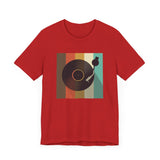 Custom Retro-a-go-go Series Record Color Graphic Unisex Jersey Short Sleeve T-Shirt - POPvault - 15731672417829804476