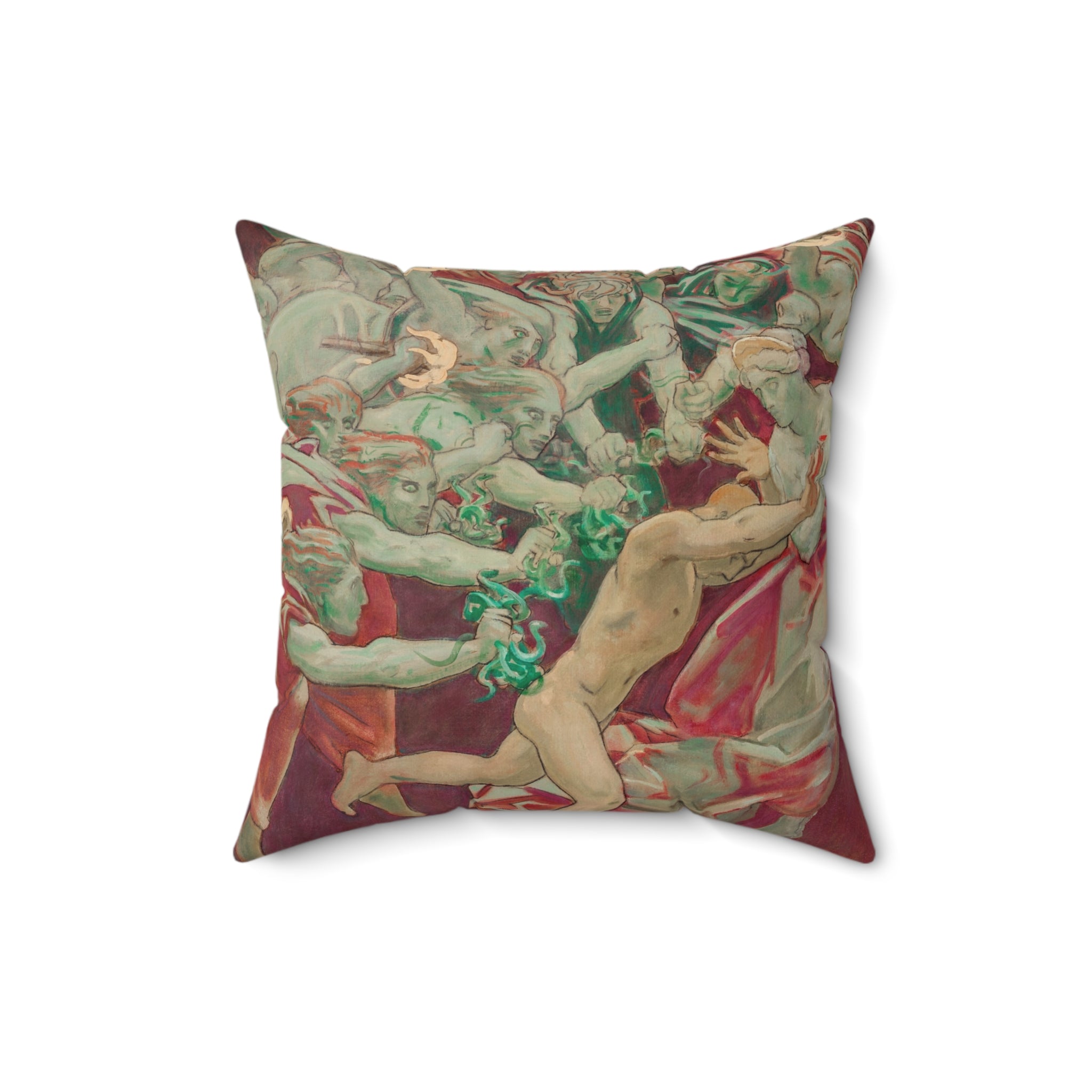Masters of Art John Singer Sargent Orestes and the Furies Square Indoor Accent Pillow