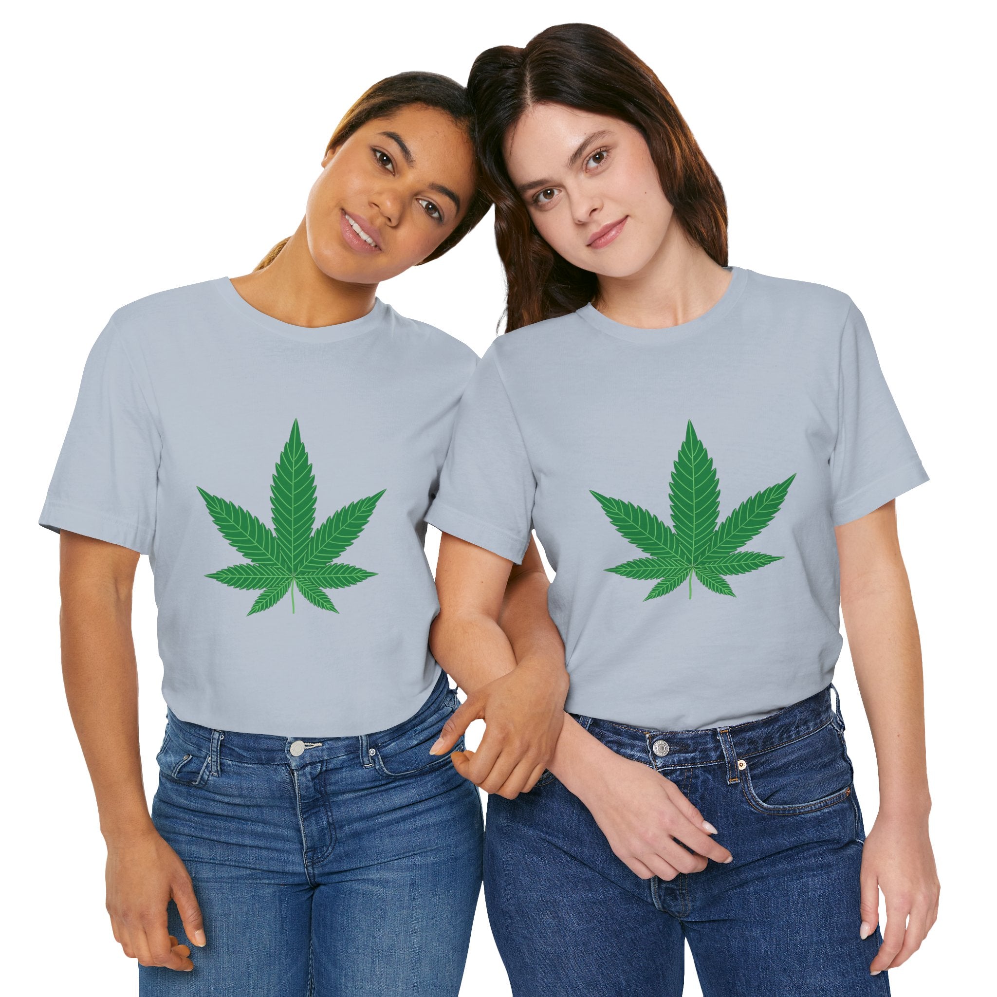 Custom Retro - a - go - go Series Herb Leaf Unisex Jersey Short Sleeve T - Shirt - POPvault