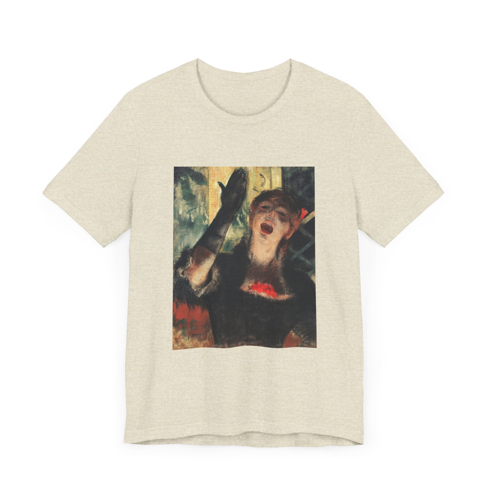 Masters of Art Edgar Degas Café Singer Unisex Jersey Short Sleeve T-Shirt