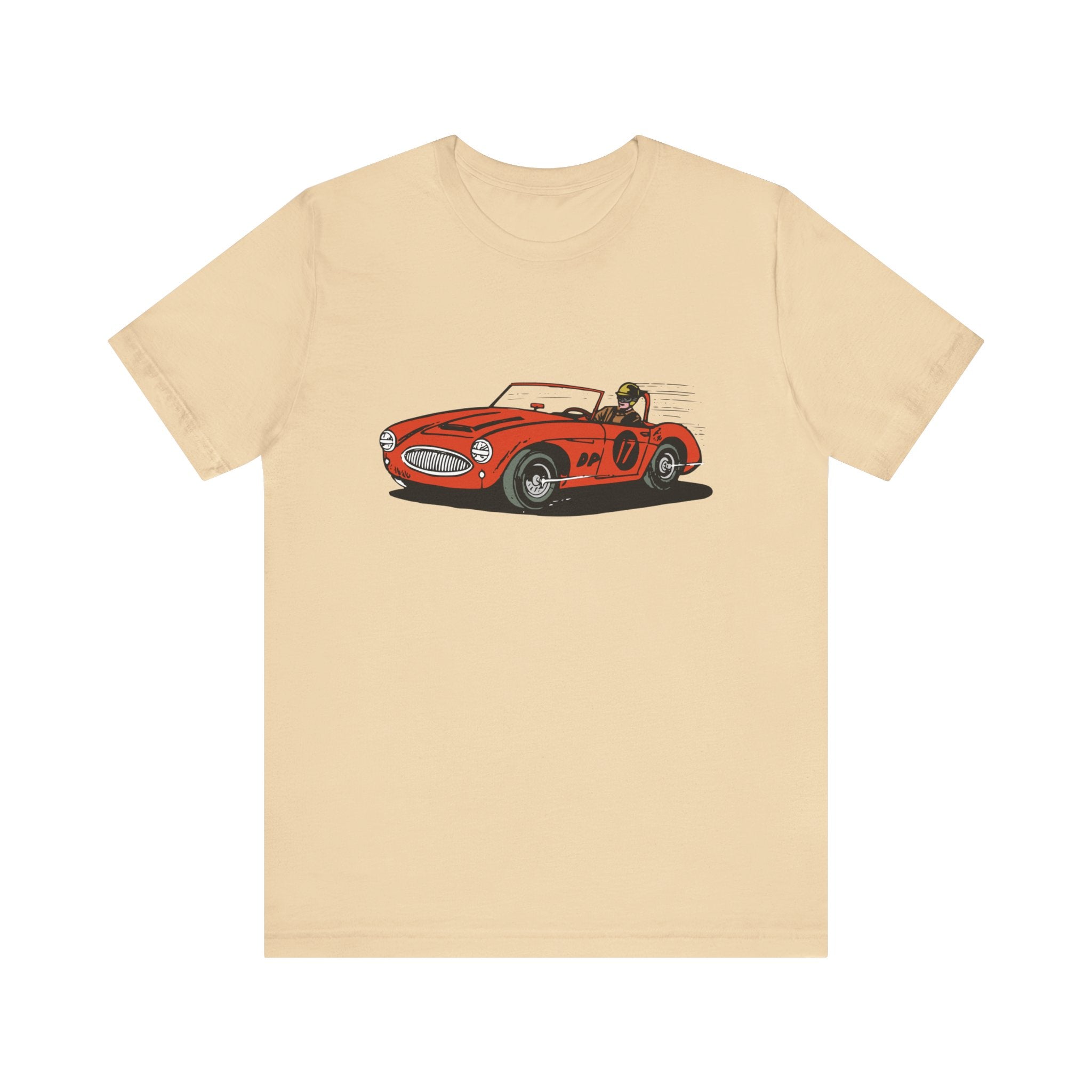 Custom Retro - a - go - go Series Retro Race Car Unisex Jersey Short Sleeve T - Shirt - POPvault