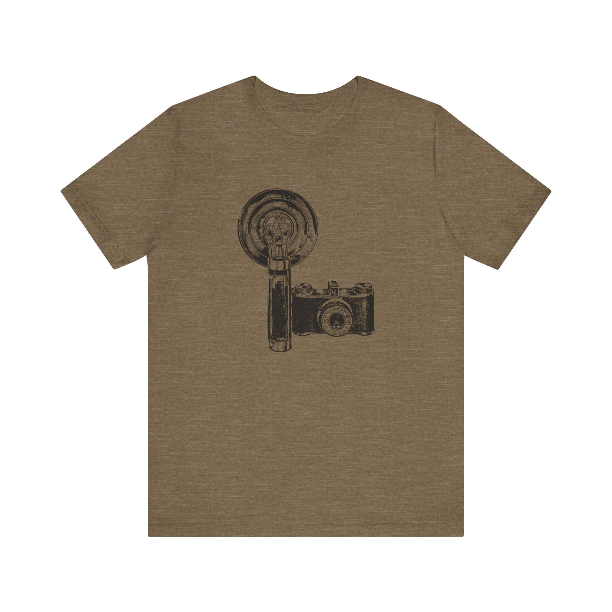 Custom Retro-a-go-go Series Camera & Flash Unisex Jersey Short Sleeve T-Shirt