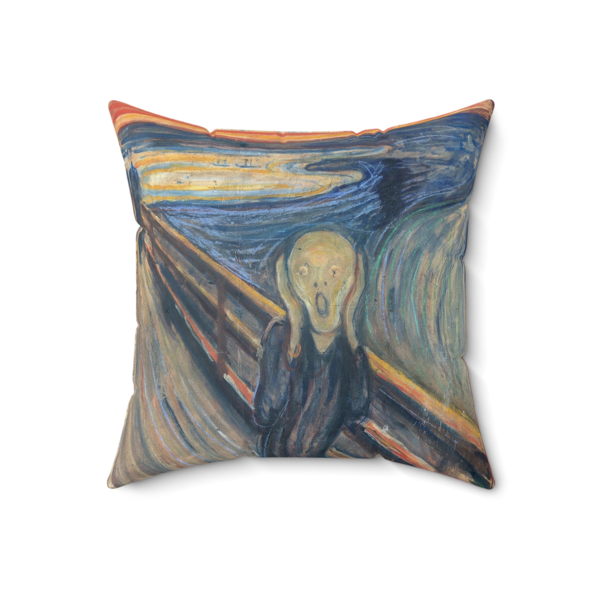 Masters of Art Edvard Munch The Scream Color Square Indoor Accent Pillow