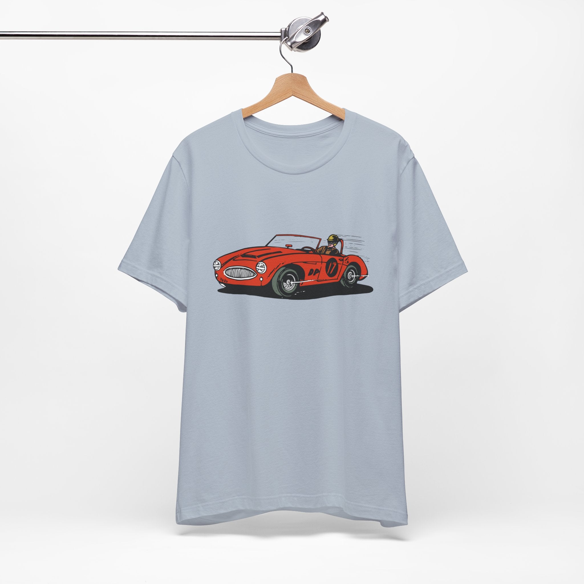 Custom Retro - a - go - go Series Retro Race Car Unisex Jersey Short Sleeve T - Shirt - POPvault