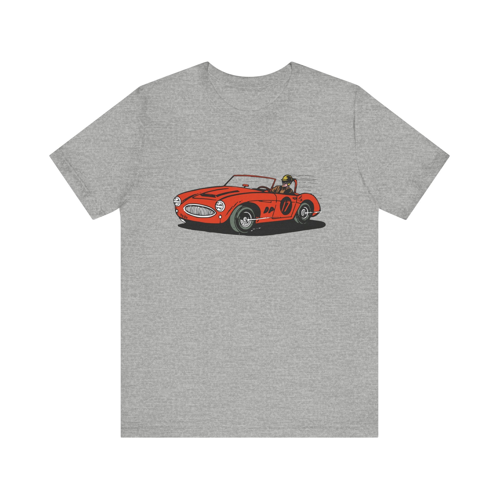 Custom Retro - a - go - go Series Retro Race Car Unisex Jersey Short Sleeve T - Shirt - POPvault