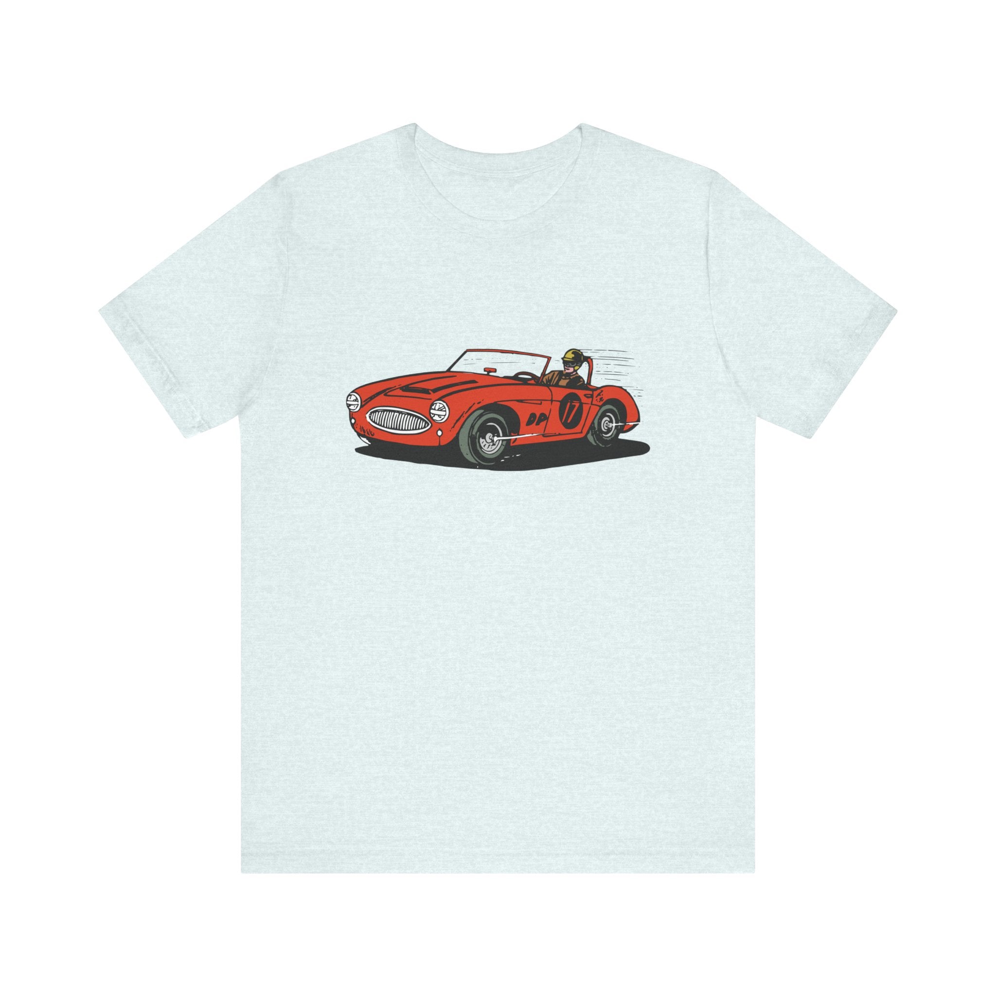 Custom Retro - a - go - go Series Retro Race Car Unisex Jersey Short Sleeve T - Shirt - POPvault