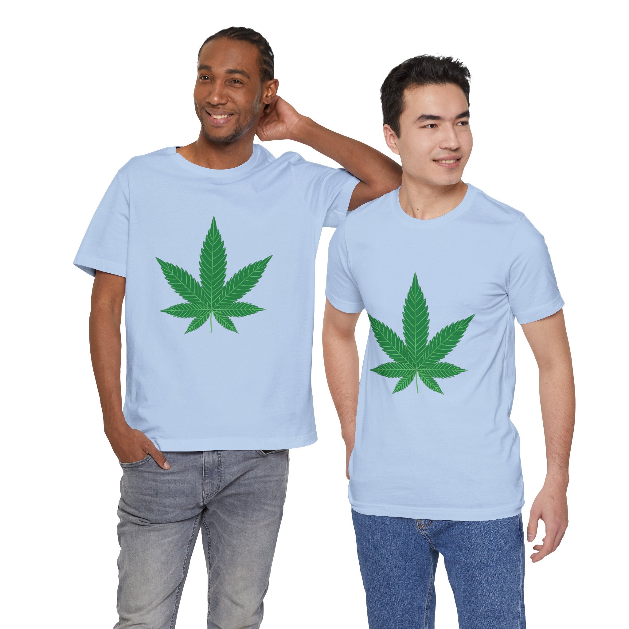 Custom Retro - a - go - go Series Herb Leaf Unisex Jersey Short Sleeve T - Shirt - POPvault