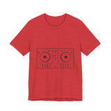 POP Culture Classics DJ Turntables Unisex Jersey Short Sleeve T-Shirt