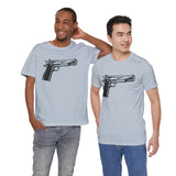 Custom Retro - a - go - go Series Handgun Unisex Jersey Short Sleeve T - Shirt - POPvault