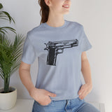 Custom Retro - a - go - go Series Handgun Unisex Jersey Short Sleeve T - Shirt - POPvault