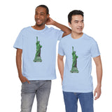 Custom Retro - a - go - go Series Statue of Liberty Unisex Jersey Short Sleeve T - Shirt - POPvault