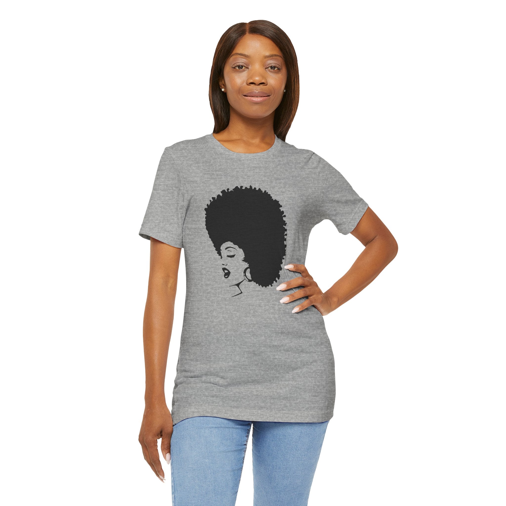 Custom Retro - a - go - go Series 70's Afro Unisex Jersey Short Sleeve T - Shirt - POPvault