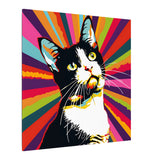Colorful Pop Art Canvas Print - What's New Pussycat Unique Wall Decor