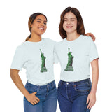 Custom Retro - a - go - go Series Statue of Liberty Unisex Jersey Short Sleeve T - Shirt - POPvault