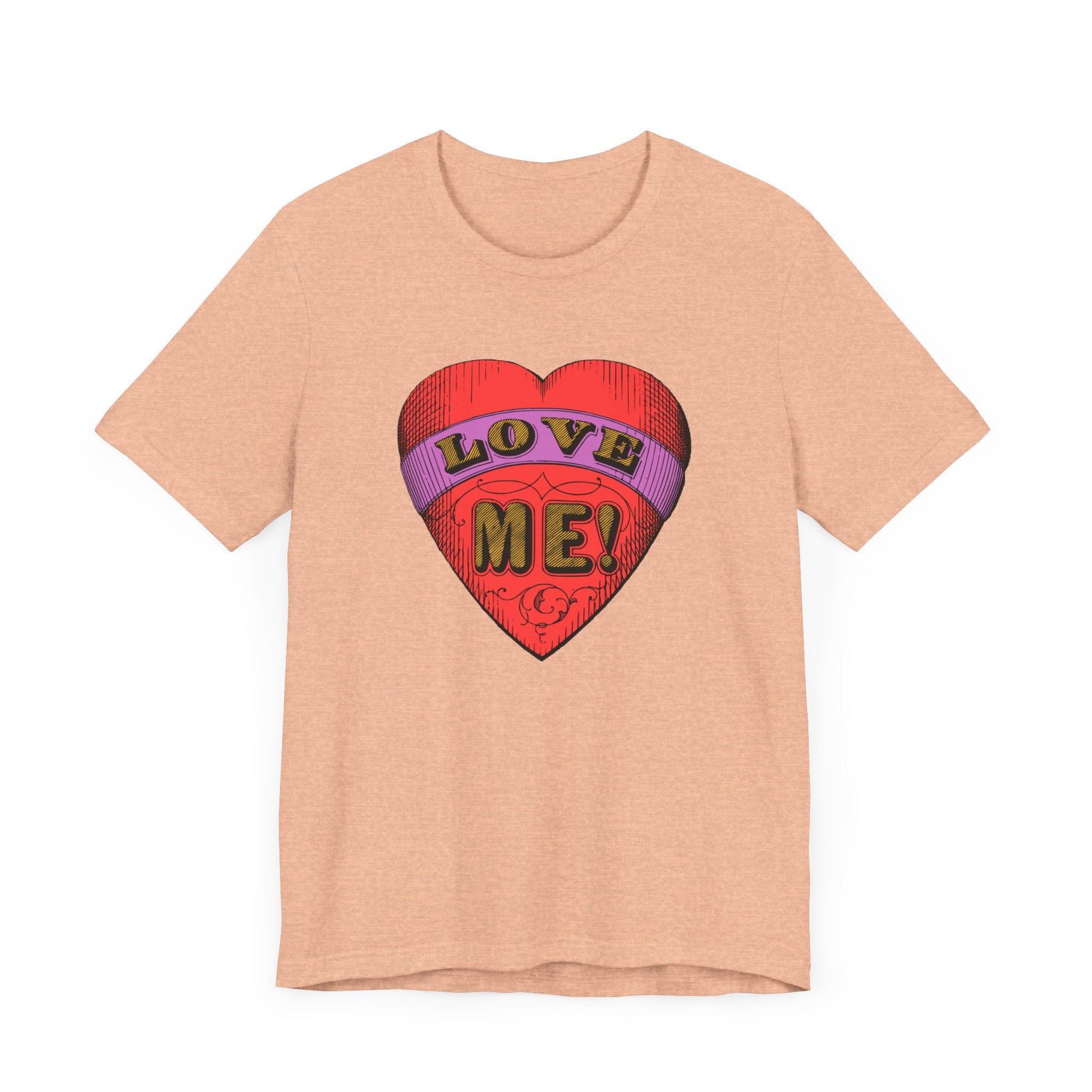 Custom Retro - a - go - go Series Love Me Color Unisex Jersey Short Sleeve T - Shirt - POPvault