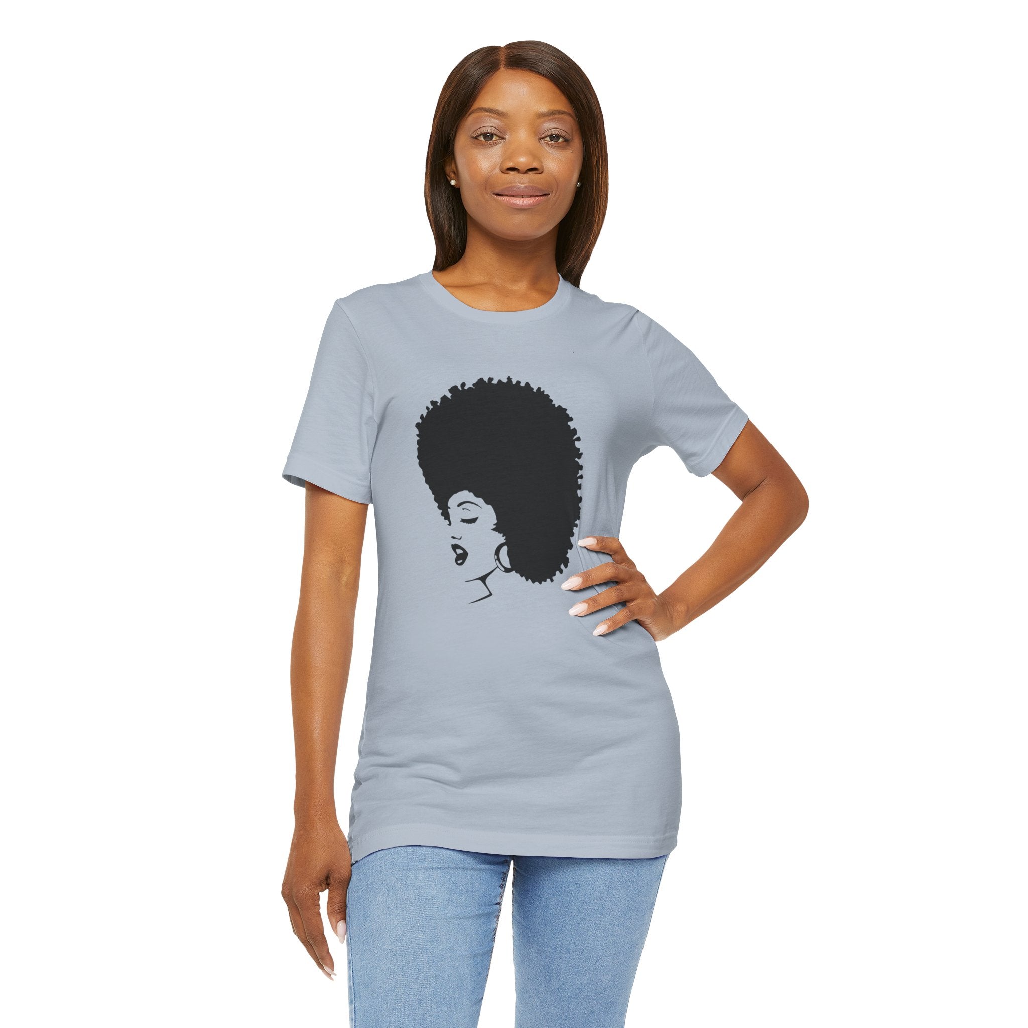 Custom Retro - a - go - go Series 70's Afro Unisex Jersey Short Sleeve T - Shirt - POPvault