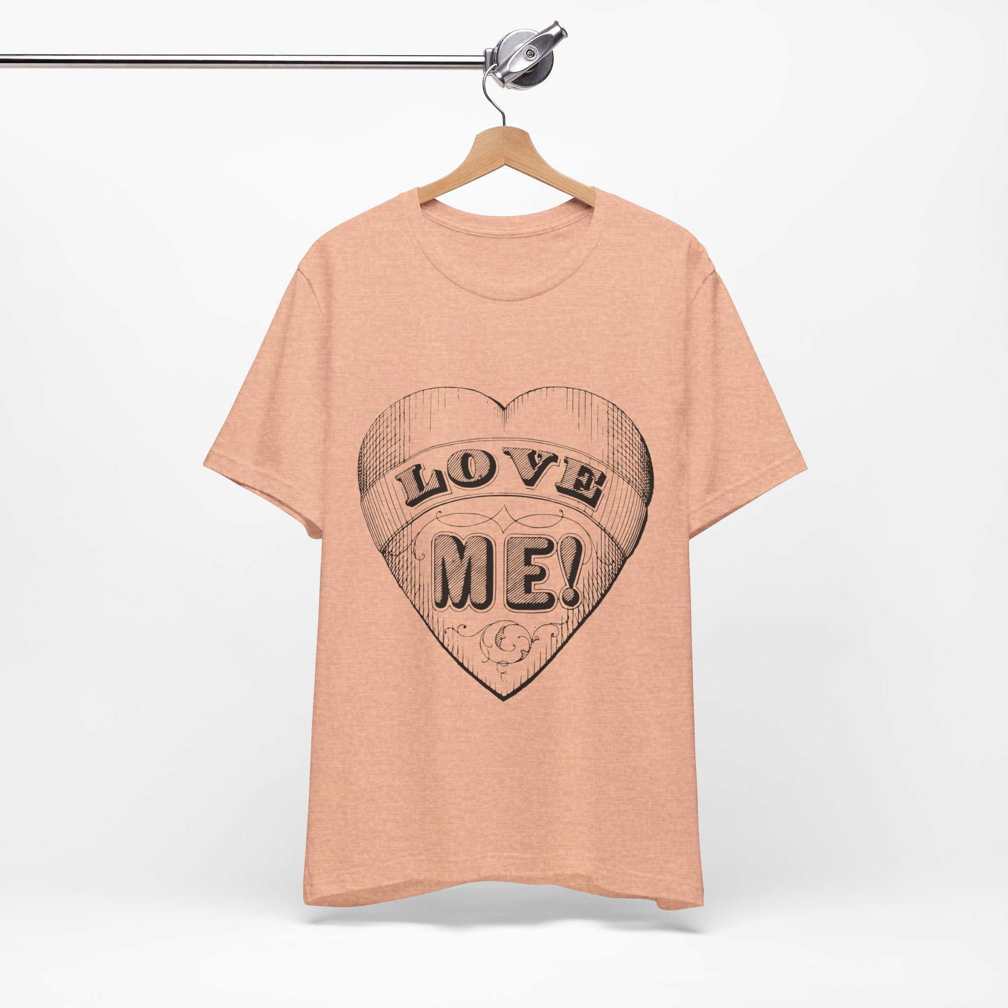 Custom Retro - a - go - go Series Love Me Unisex Jersey Short Sleeve T - Shirt - POPvault