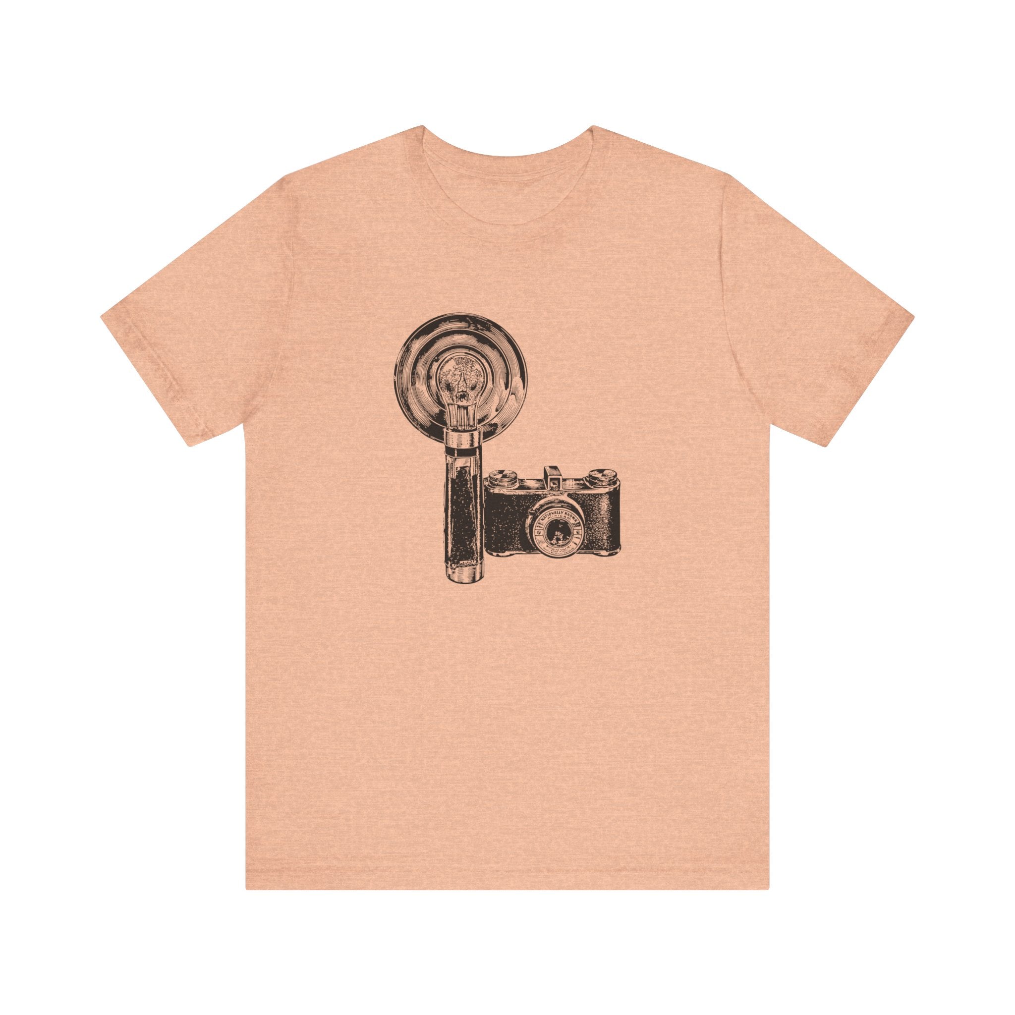 Custom Retro-a-go-go Series Camera & Flash Unisex Jersey Short Sleeve T-Shirt